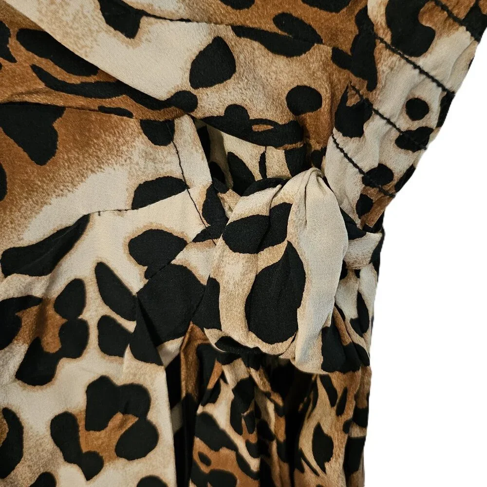 NANETTE LEPORE  LUSCIOUS  100% SILK ANIMAL PRINT DRESS  SIZE 2 - Picture 7 of 14